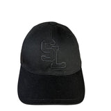 Saint Laurent Black SL Embroidered Baseball Cap