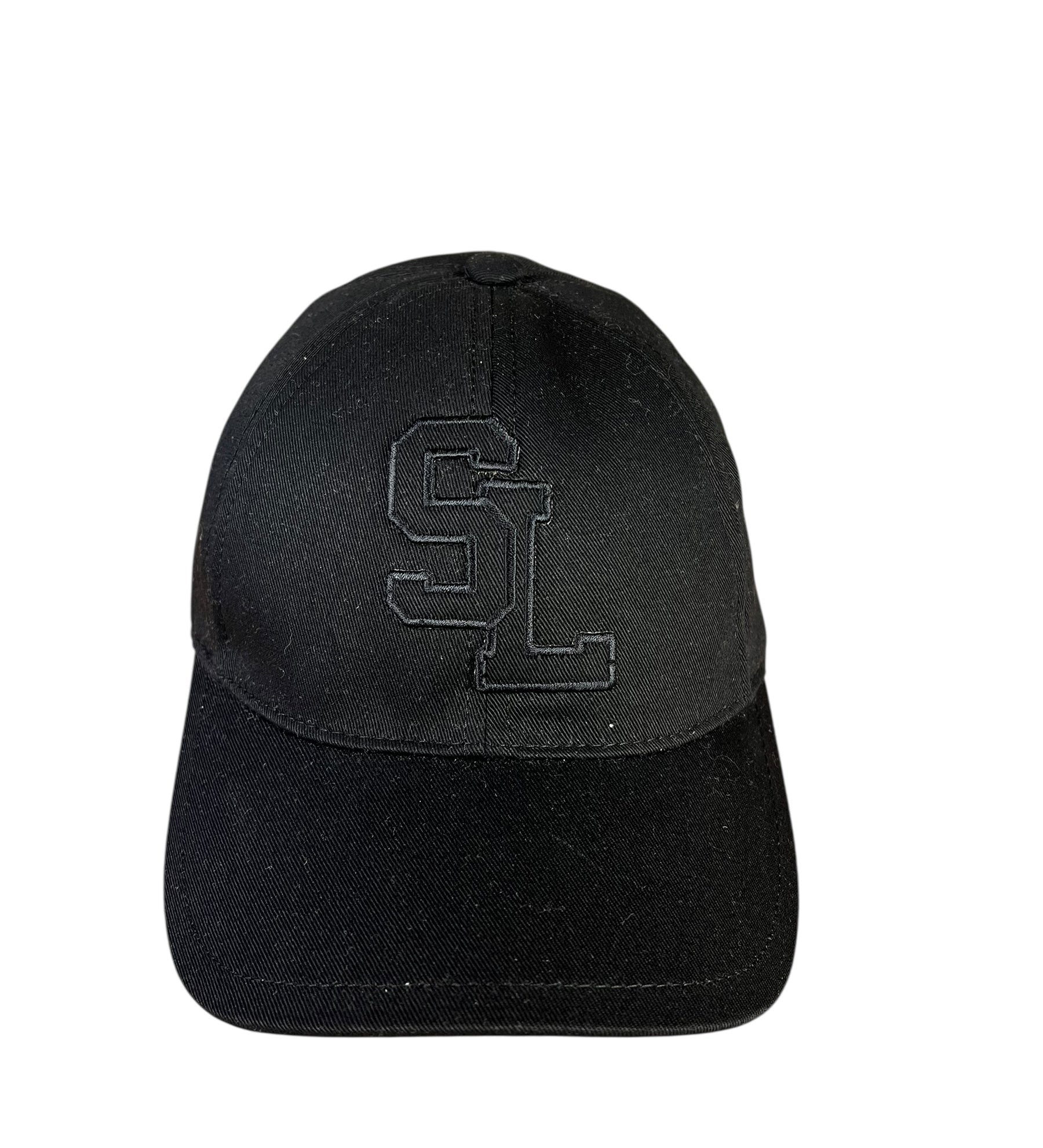 Saint Laurent Black SL Embroidered Baseball Cap