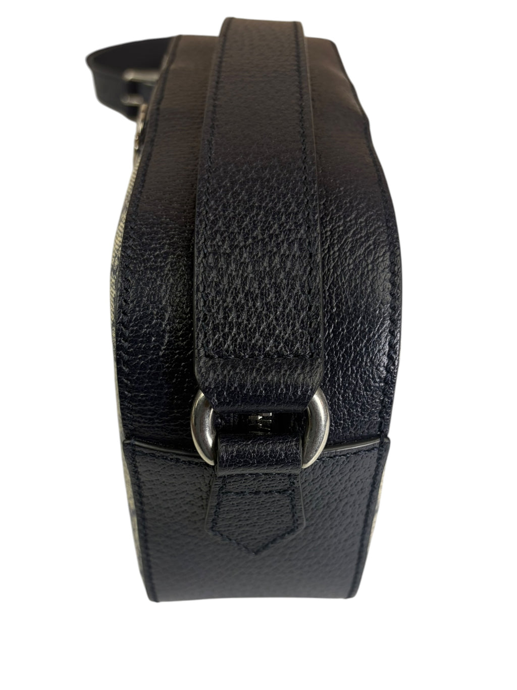Gucci Navy/Beige Leather GG Supreme Small Ophidia Camera Bag