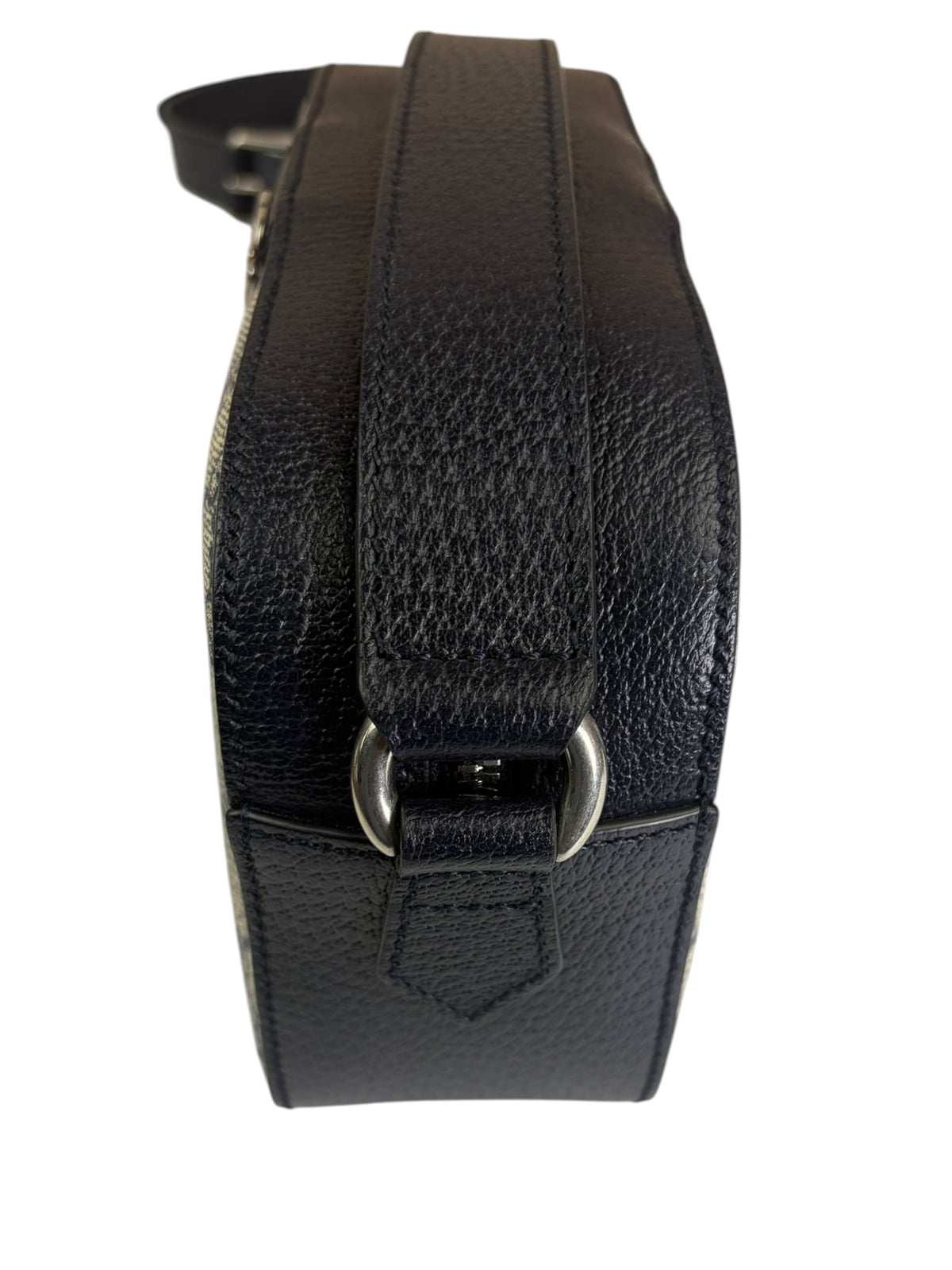 Gucci Navy/Beige Leather GG Supreme Small Ophidia Camera Bag