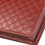 Gucci Red Micro GG Leather Crossbody Wallet