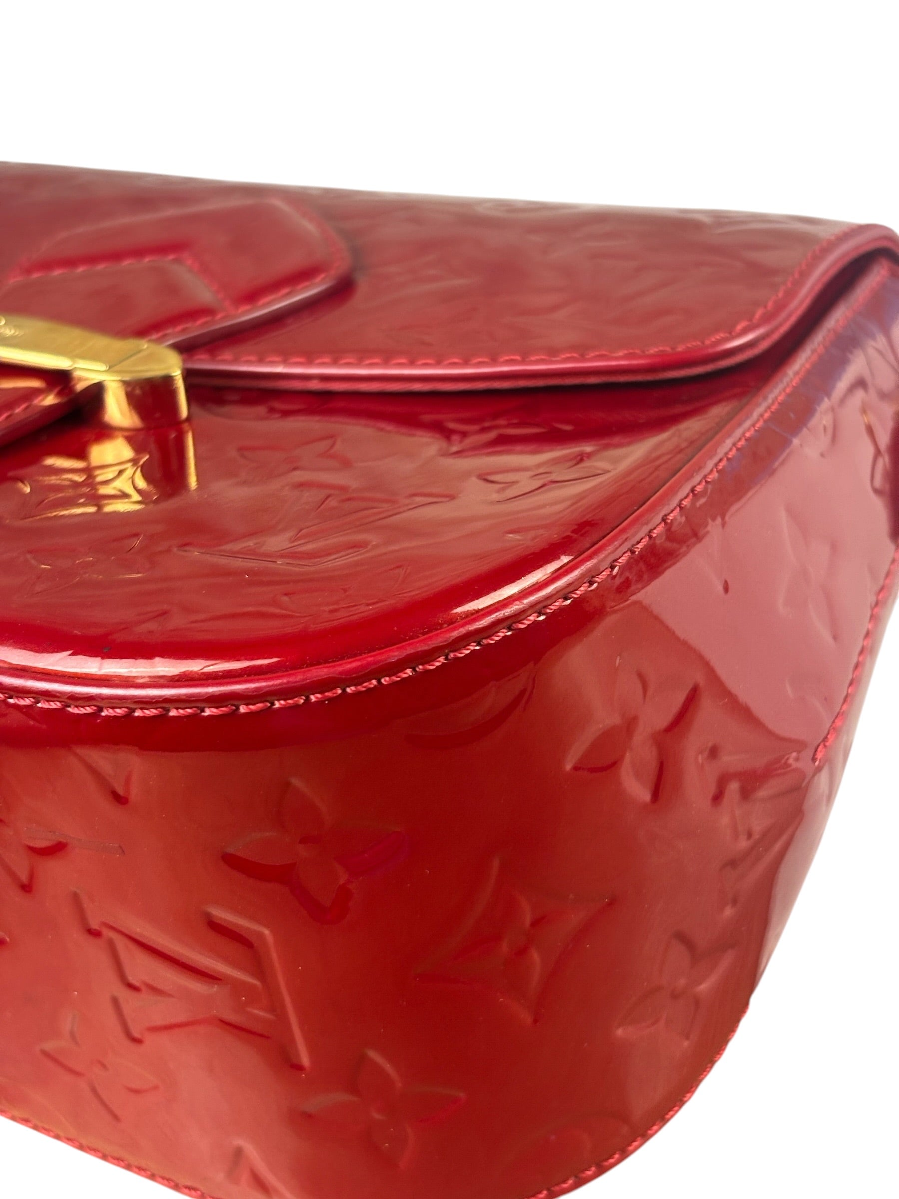 Louis Vuitton Monogram Red Vernis Bellflower Crossbody