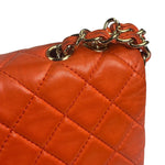 Chanel Orange Quilted Lambskin Flap Bag 2008
