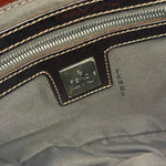 Fendi Leather-Trimmed Beaded Baguette Light Pink