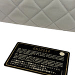 Chanel Grey Quilted Leather Trim Bowling Bag 2000
