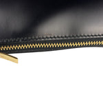 Salvatore Ferragamo Vintage Black Gancini Leather Baguette