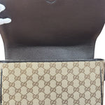 Gucci GG Canvas Print Flap Messenger Bag