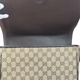 Gucci GG Canvas Print Flap Messenger Bag
