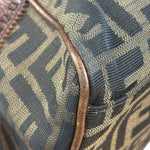 Fendi Vintage Leather Trim Zucca Etnico/Du Jour Tote Bga