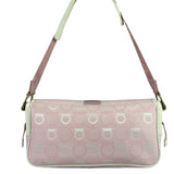 Ferragamo Pink Canvas Gancini Shoulder Bag