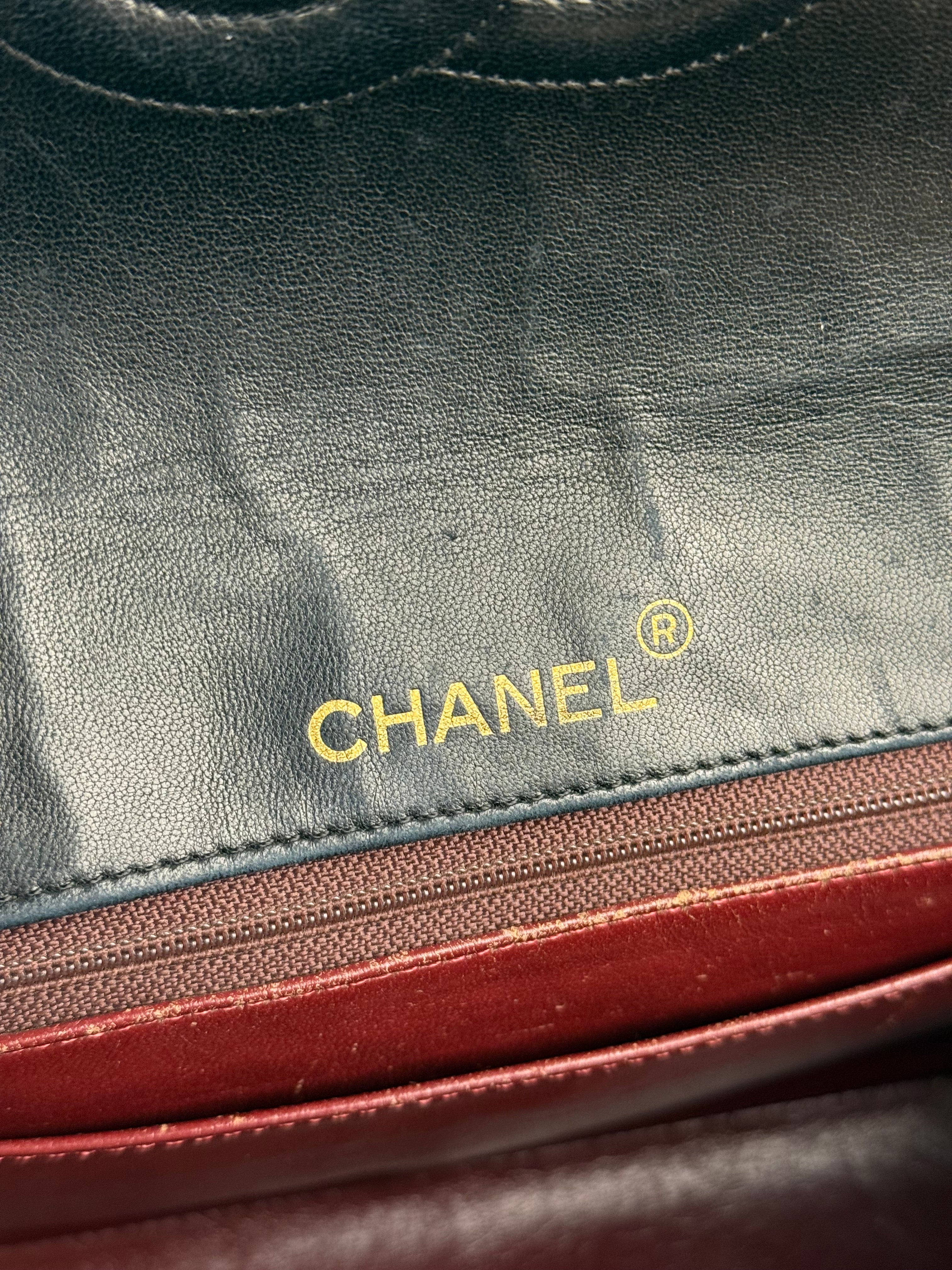 Chanel Black Quilted Half Moon Flap Bag 1990