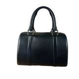 MCM Vintage Black Leather Boston Handbag