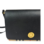 Burberry Black Leather Trim House Hampshire Crossbody