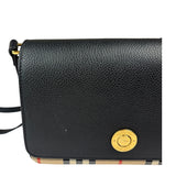 Burberry Black Leather Trim House Hampshire Crossbody