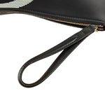 Salvatore Ferragamo Black Leather Clutch