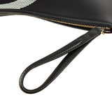 Salvatore Ferragamo Black Leather Clutch