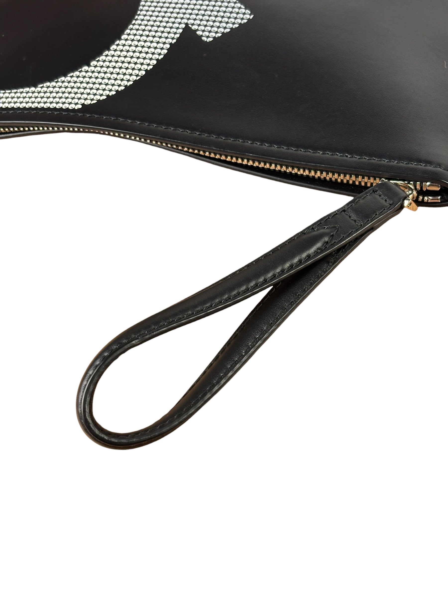 Salvatore Ferragamo Black Leather Clutch