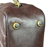Chanel Burgundy Leather V Stitch Shoulder Bag 1990's