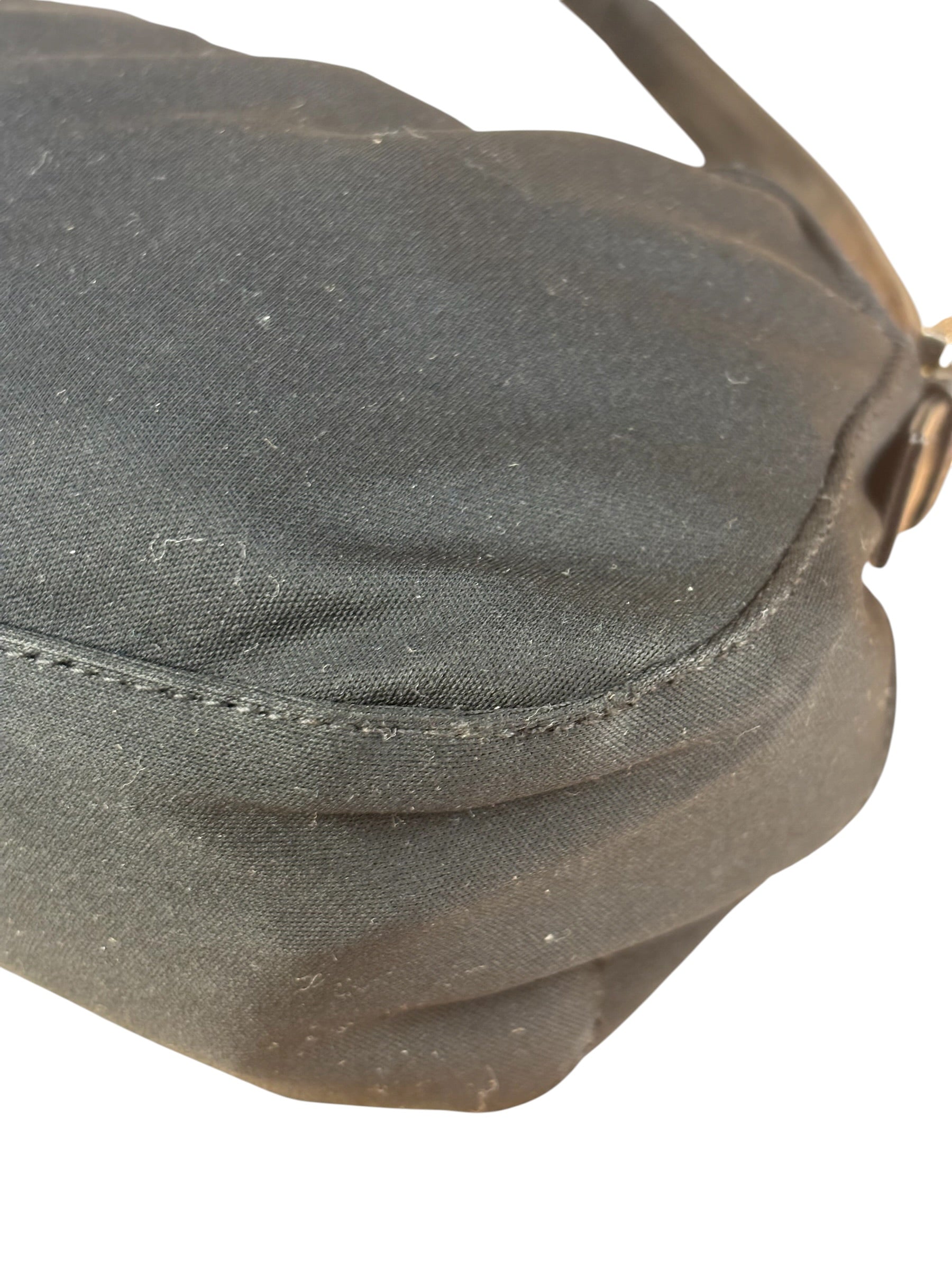 Fendi Vintage Black Mamma Baguette Shoulder Bag