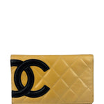 Chanel Beige/Black Cambon Bi-Fold Wallet