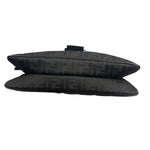 Fendi Black Leather Trim Zucca Mamma Baguette