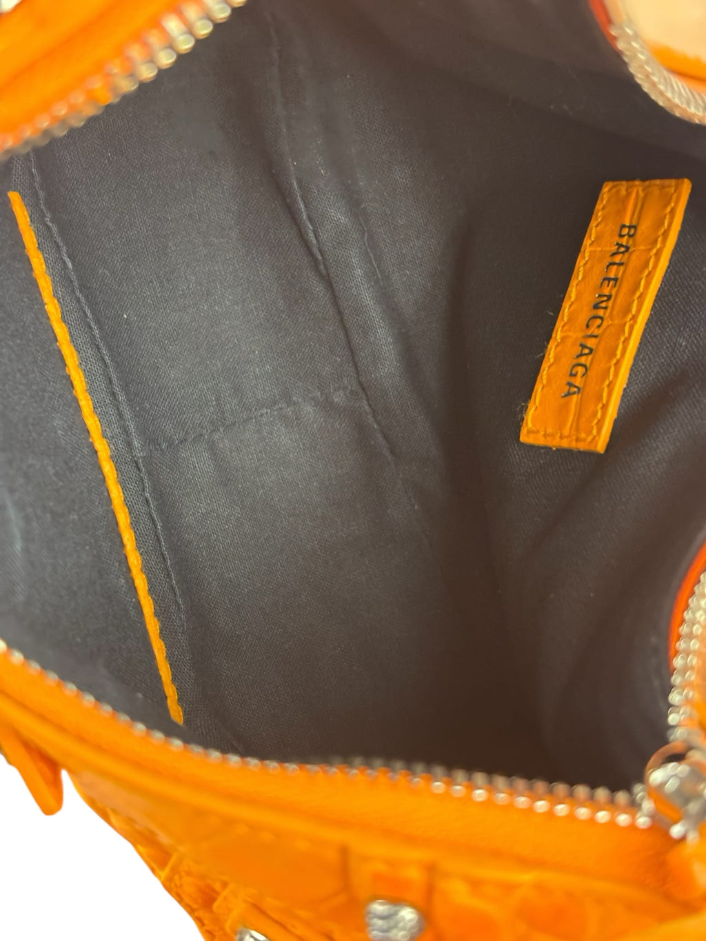 Balenciaga Orange Leather Moto City Bag