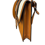 Fendi Brown/Cream Leather Jacquard FF Zucca Baguette