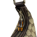Gucci Brown GG Bamboo Amalfi Hobo Bag