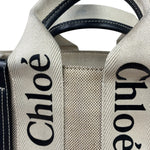 Chloe Grey/Black Leather Trim Tote
