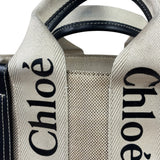 Chloe Grey/Black Leather Trim Tote