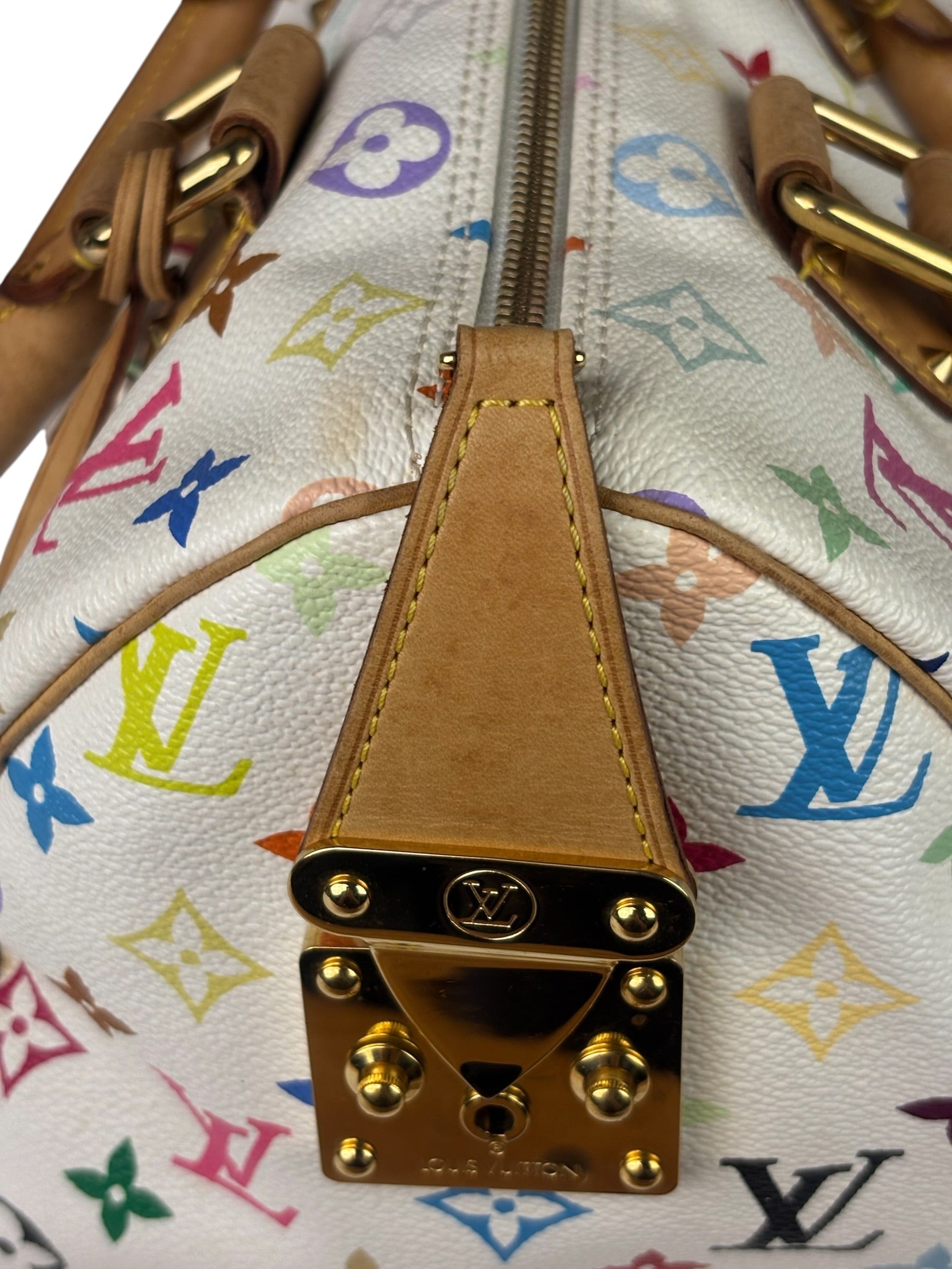 Louis Vuitton x Takashi Murakami White Monogram Speedy 30