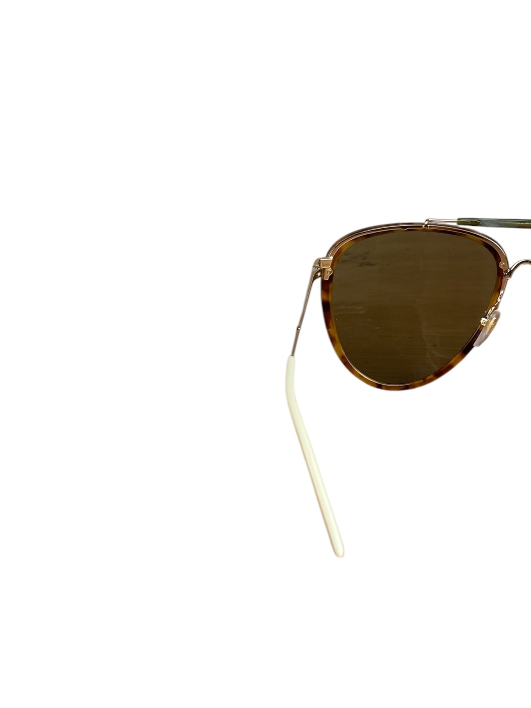 Gucci GG0672s Aviator Green Lenses Sunglasses