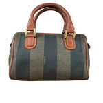 Fendi Vintage Pequin Striped Nano Top Handle Bag