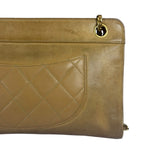 Chanel Brown Lambskin Front Pocket Shoulder Bag 2011