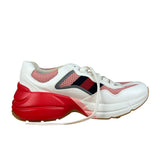 Gucci White Pink Reflective Mesh/Leather Chunky Sneaker