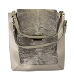 Jasonwu Grey Leather Lamb Fur Flap Tote
