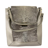 Jasonwu Grey Leather Lamb Fur Flap Tote