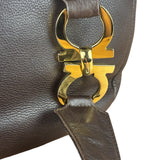 Ferragamo Vintage Brown Leather Hobo Bag