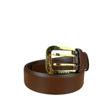 Celine Brown Leather Gold Buckle Belt
