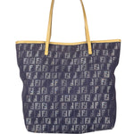 Fendi Purple Denim Roll Zucchino Tote