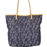 Fendi Purple Denim Roll Zucchino Tote