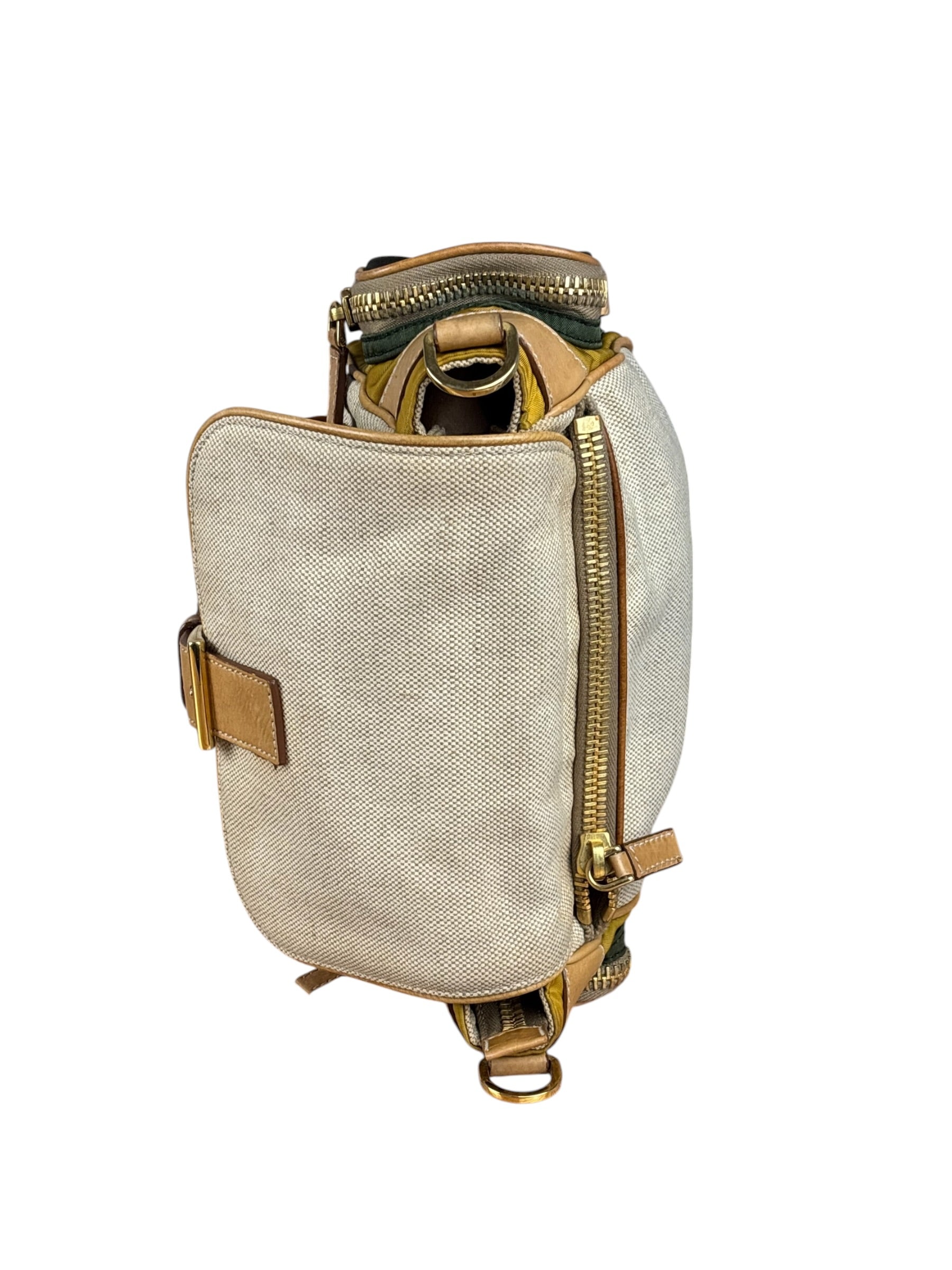Prada Multicolor Leather Trim Sac Multi-Poches Crossbody Bag
