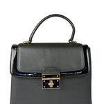 Dolce & Gabbana Black Patent Leather Borsa A Mano Two-Way Bag