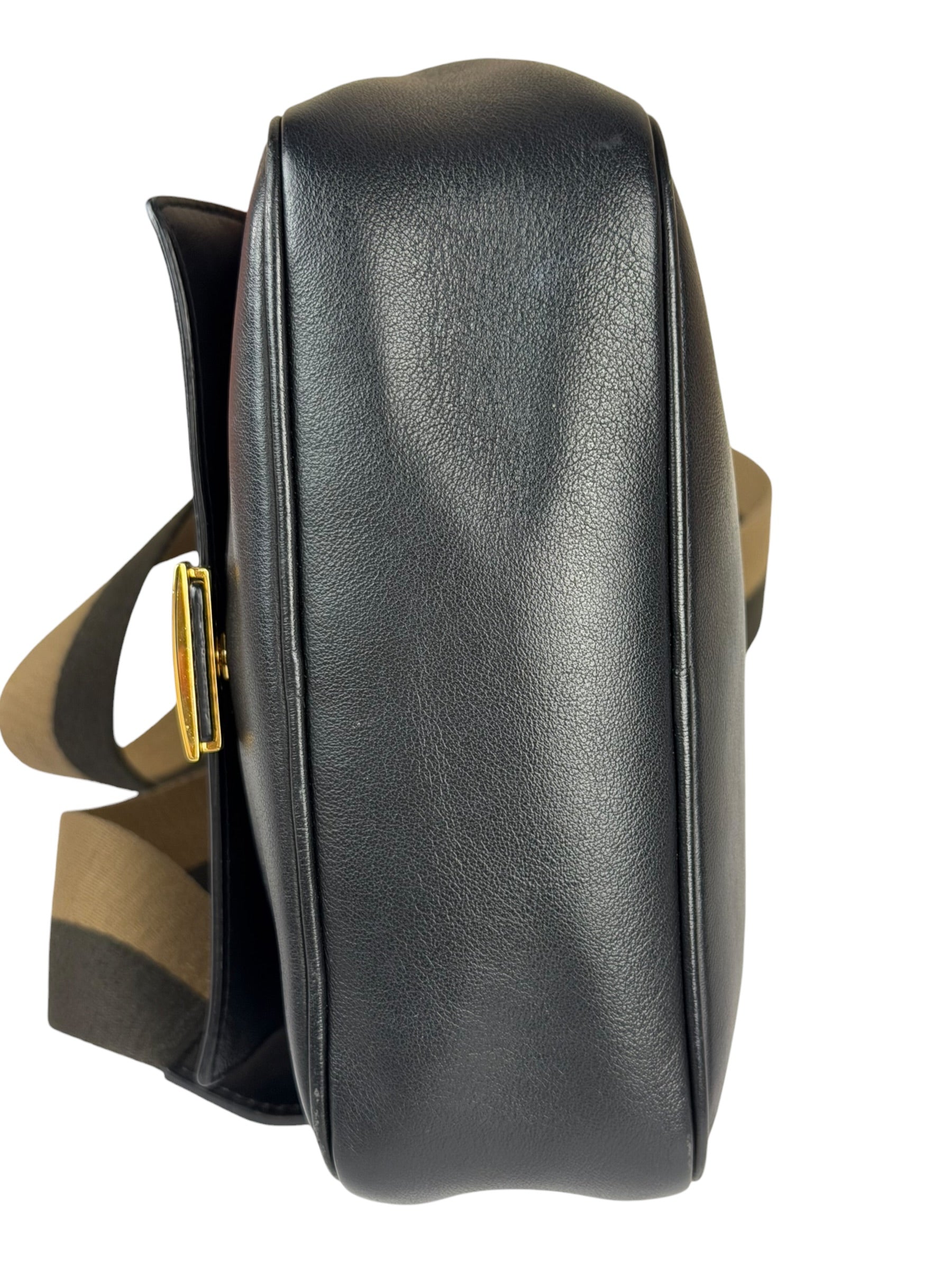 Fendi Black Leather Camera Crossbody