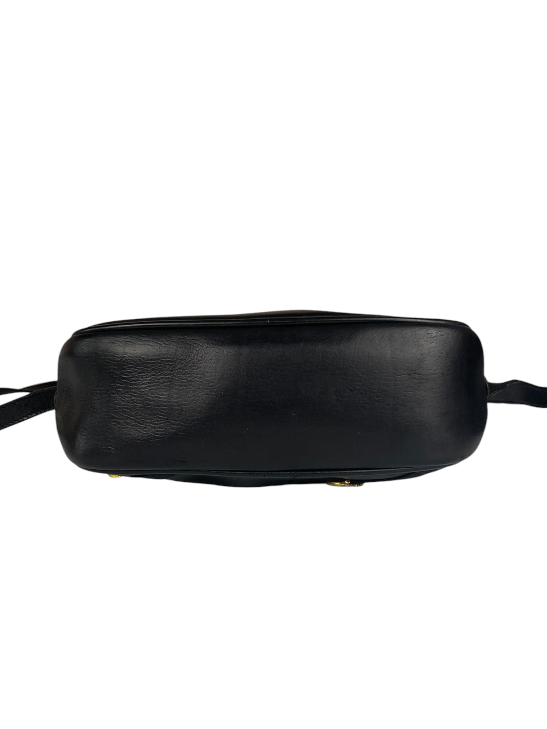 Ferragamo Black Leather Crossbody Bag