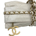 Chanel White Quilted Leather Midnight Swim Baluchon Clutch 2012