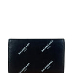 Balenciaga All Over Logo Compact Wallet