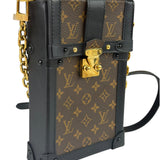 Louis Vuitton Black Monogram Vertical Trunk Pochette