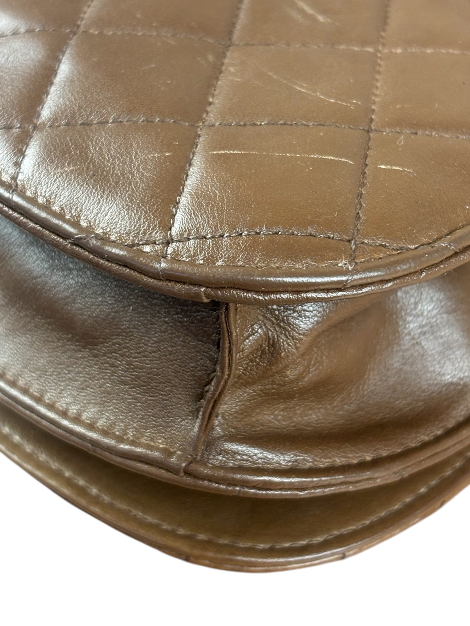 Chanel Brown Quilted Waist Bag 1990