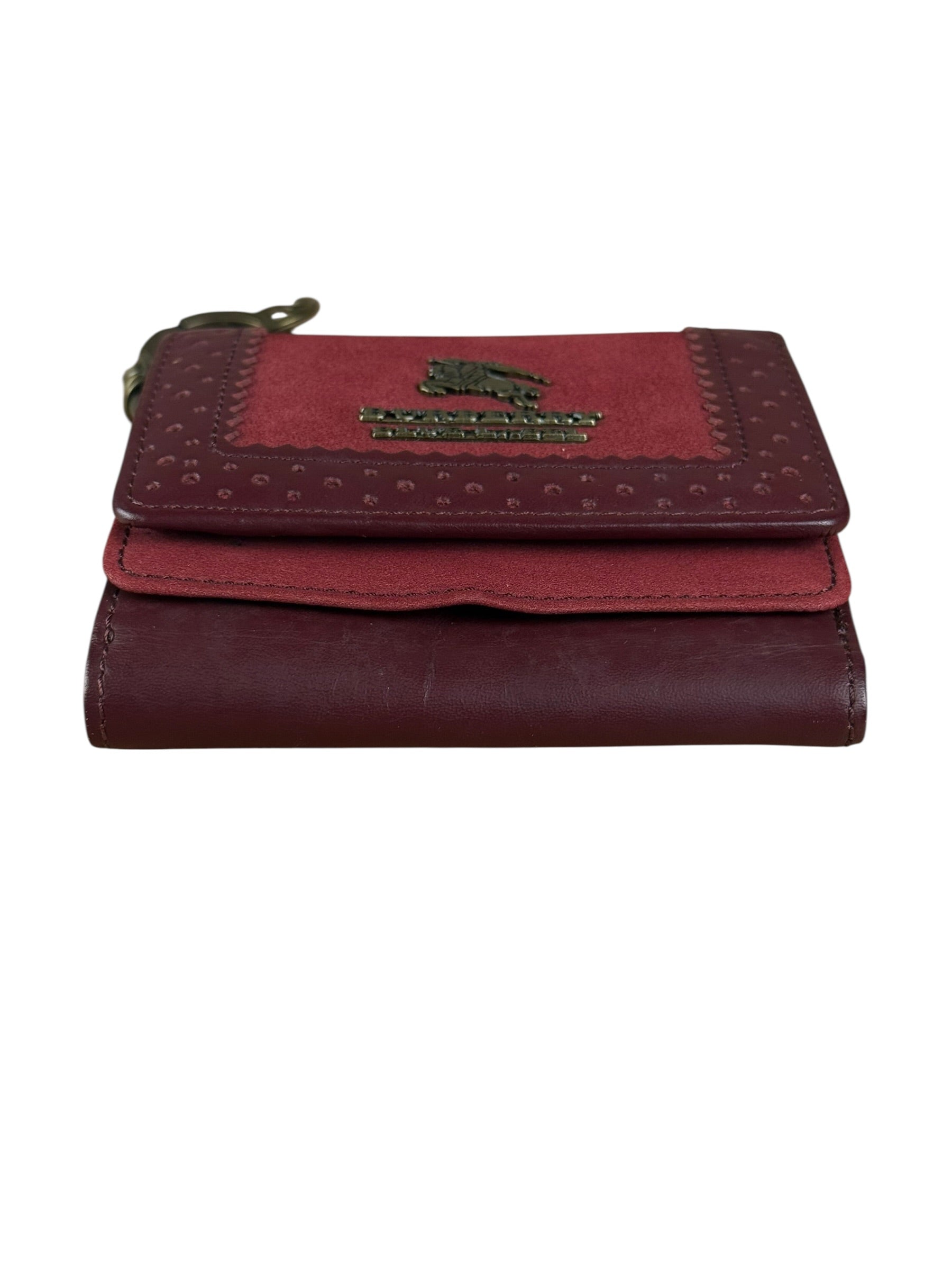Burberry Blue Label Red Suede/ Leather Wallet